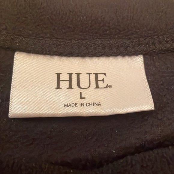 HUE large fleece sweater large woman’s black - Picture 5 of 5